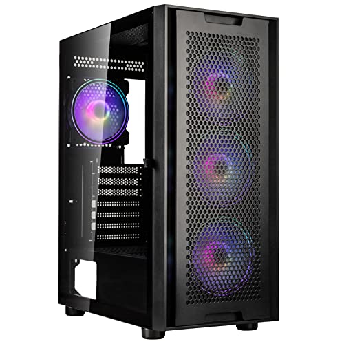 Kolink Observatory Duo Argb Midi-Tower – E Atx Case – Computer Case – Gaming Pc Case Vetro – Quattro Ventole Argb/Pwm Preinstallate – Pc Case Airflow