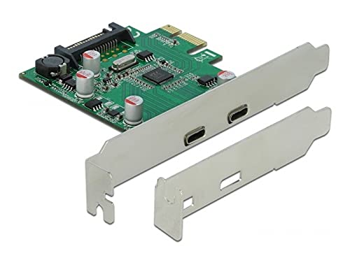 Tarjeta Delock Pci Express X1 Para 2 Tomas Usb Externas (Usb 3.2 Gen 1) Type-C „¢