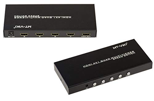 Kalea-Informatique Switch Multiviewer 4X1 Quad Hdmi. Visualizzazione Multipla Di Una O Quattro Sorgenti Su Un Unico Schermo Diviso Con Sovrapposizione