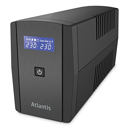 Atlantis Onepower S120, Ups Line Interactive 1000Va/500W, Avr (3 Stadi), Onda Pseudosinusoidale, 4 Prese Iec, 1 Batteria 12V 9Ah,Software Di Gestione 