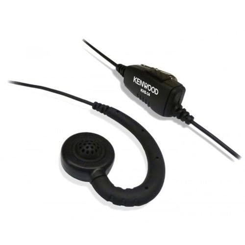 Kenwood Khs-34 - Gancio Per Auricolari Con Anello A C Con Ptt E Microfono A Clip (Singolo Pin) Per Ptk-23K Protalk Lite