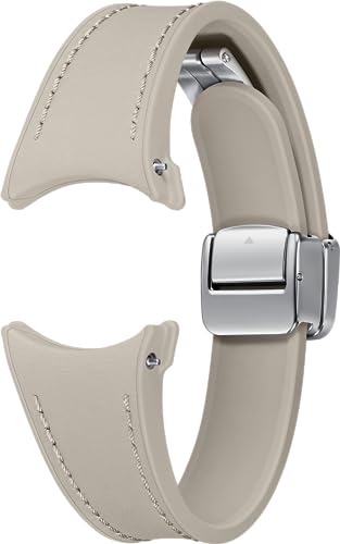 Samsung D-Buckle Hybrid Eco-Leather Band (Slim, S/M) Cinturino In Finta Pelle Per Galaxy Watch4 | Watch5 | Watch6 Series, Étoupe