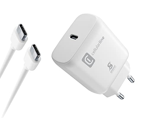 Cellularline | Caricabatterie Da Rete | Super Fast Charger Kit Pd 25W