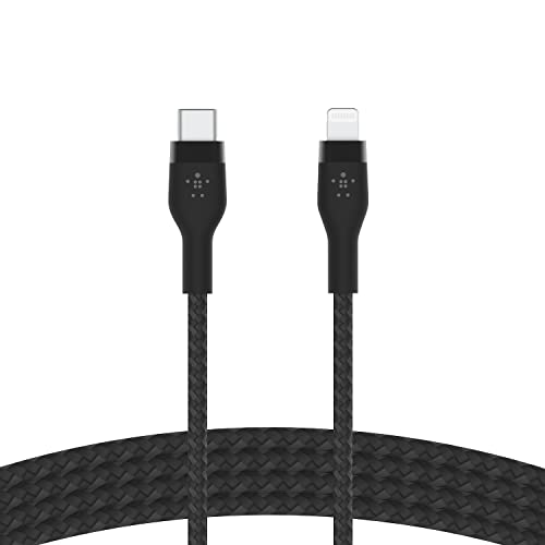 Belkin Boostcharge Pro Flex Cavo Intrecciato Da Usb-C A Lightning (1 M), Certificato Mfi, Ricarica Rapida Power Delivery Da 20 W, Per Iphone 14/14 Plu