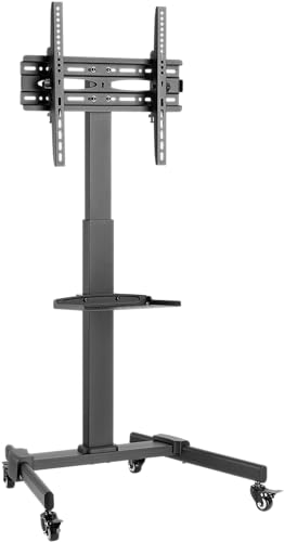 Goobay 59507 - Supporto Mobile Per Tv E Monitor Da 37" A 70", Inclinabile E Regolabile In Altezza, Per Tv Flat Tv E Tv Curved Fino A 35 Kg