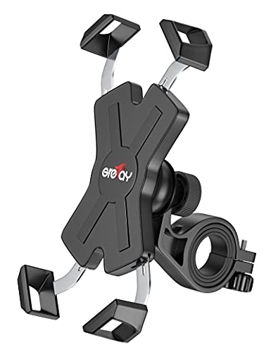 Grefay Porta Cellulare Bici Porta Cellulare Moto In Metallo Anti-Vibrazione Supporto Telefono Moto Universale Ruotabile A 360 Gradi Adatto Per Smartph