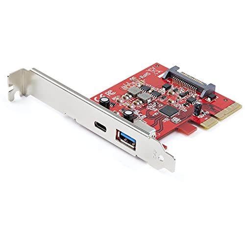 Startech.Com Scheda Pcie A 2 Porte 10Gbps Usb-A E Usb-C - Usb 3.2 Gen 2 Pci Express Tipo C/A Host Controller Card Adapter (Pexusb311Ac3)