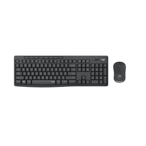 Logitech Mk295 Kit Mouse E Tastiera Wireless, Layout Portoghese Qwerty, Bianco