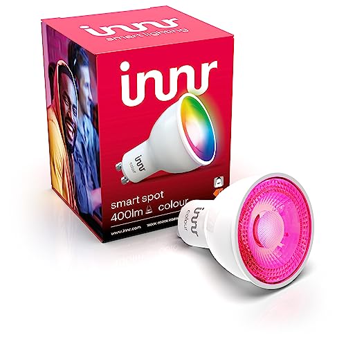 Innr Gu10 Color Faretto Spot Led Rgbw, Funziona Con Innr, Philips Hue* & Echo Plus (Hub Richiesto) Dimmerabile, 1-Pack, Rs 232 C