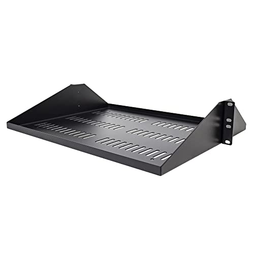 Startech.Com Mensola Rack 19" 2U - Ripiano Ventilato Per Rack 19 Pollici Per Dispositivi Di Rete Non Installabili A Rack - Montaggio Centrale - Portat