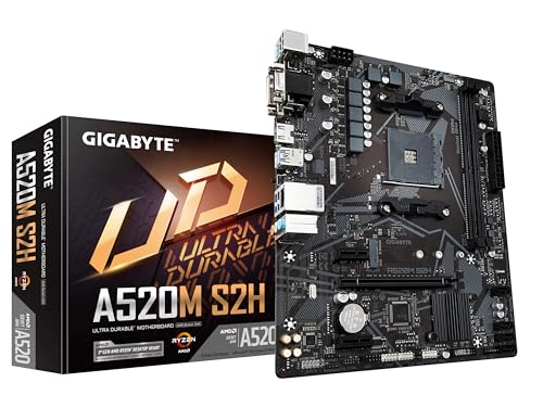 Gigabyte A520M S2H Matx Motherboard For Amd Am4 Cpus