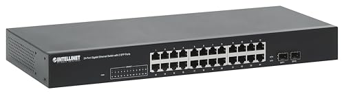 Intellinet 561877 Gigabit Ethernet Switch 24 Porte Con 2 Porte Sfp Nero
