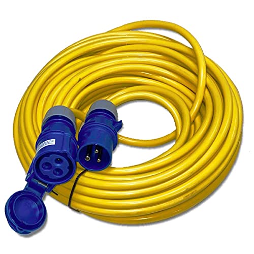 Cavo Di Prolunga Cee Da Campeggio, 230 V, 25 M, K35, At-N07V3V3-F, 3G2,5, Ip44, 3 X 2,5 Mm, 230 V, 16 A, Ip44, Colore: Giallo