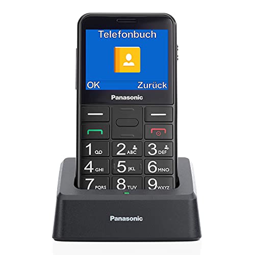 Panasonic Kx-Tu155 Telefono Cellulare Ad Utilizzo Facilitato, Pulsanti Grandi, Ampio Schermo A Colori Da 2.4", Pulsante Sos, Compatibilità Con Apparec