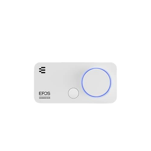 Epos Gsx 300 - Scheda Audio Esterna Per Pc – Stereo E Surround 7.1 - Manopola Del Volume Led, Pulsante Smart Personalizzabile - Windows 10 - Snow Edit