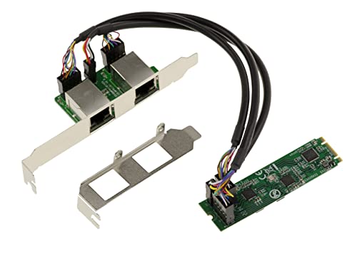 Kalea-Informatique M2 M.2 Ngff Pcie B M Key 2 Porte 2,5 Gigabit Rj45 Lan Ethernet 10 100 1000 1G 2,5G. Dual Chipset Realtek Rtl8125