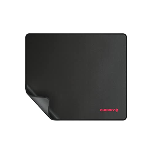 Cherry Mp 1000, Premium Mousepad Xl, 30 Cm X 35 Cm, Bordi Cuciti, Adatto A Tutti I Sensori Del Mouse, Antiscivolo, Arrotolabile, Nero