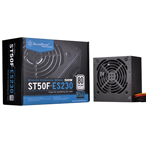 Silverstone Sst-St50F-Es230 V 2.0 - Alimentatore Per Pc Serie Strider Essential, 500W 80 Plus 230V Eu Atx , 120Mm