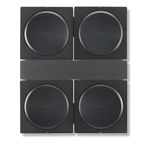 Flexson Dispositivo Di Montaggio A Parete Per 4 Sonos Amp - Nero