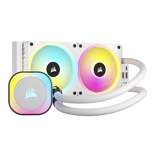 Corsair Icue Link H100I Rgb Dissipatore A Liquido Per Cpu - Aio Da 240 Mm - Ventole Rgb Qx120 - Compatibile Con Intel Lga 1700, Amd Am5 - Hub Di Siste