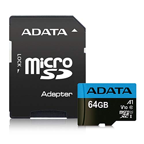 Adata Premier 64 Gb, Microsdhc, Classe 10 Uhs-I - Memoria Flash 85 Mb/S (Nero, Blu)