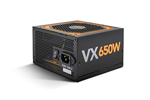 Nox Alimentatore Pc Urano Vx 650W -Nxurvx650Bz- Certificazione 80 Plus Bronze, Ventola Da 140 Mm È Control Pmw, Cavo Piatto Extra Lungo, Nero