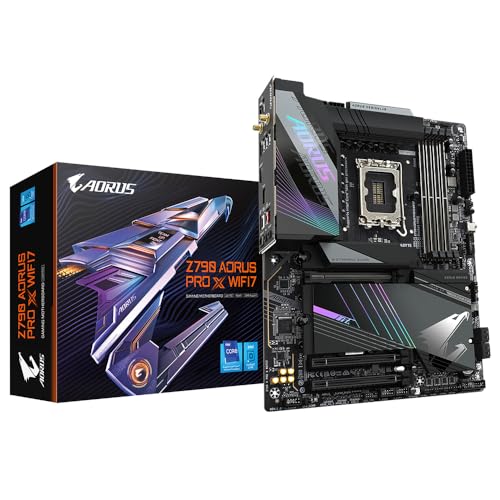 Gigabyte Scheda Madre Z790 Aorus Pro X Wifi7 - Supporta Cpu Intel Core 14Th, Vrm 18+1+2 Fasi, Fino A 8266 Mhz Ddr5 (Oc), 1Xpcie 5.0 + 4Xpcie 4.0 M.2,