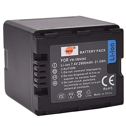 Vbn260 Dste - Batteria Di Ricambio Compatibile Per Vw-Vbn260 Vw-Vbn130 E Panasonic Hc-X800, Hc-X900, Hc-X900M, Hc-X910, Hc-X920, Hc-X920M, Hdc-Hs900
