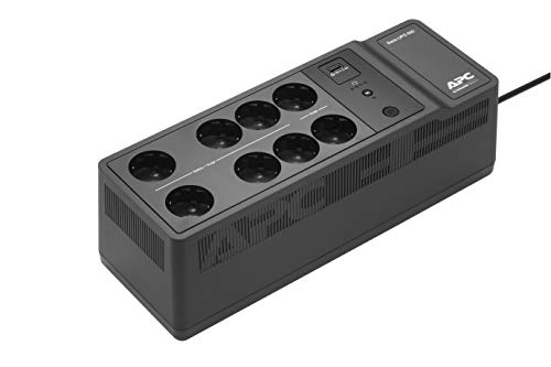 Apc Back-Ups Es Be650G2-Sp - Ups 650 Va Con 8 Prese Schuko, Con Porta Di Ricarica Usb A