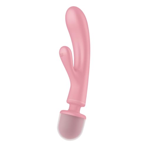 Satisfyer, Vibratore, 2 In 1, Triple Lover', 24 Cm, 3 Motori Controllabili Separatamente, Impermeabile (Ipx7), Modalità Ultra Silenziosa, Silicone Gra