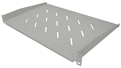 Intellinet Ripiano Da 48,3 Cm Per Montaggio Frontale 1 U (Montaggio Su Entrambi I Binari Anteriori) 300 Mm Di Profondità Perforata Grigio 714990
