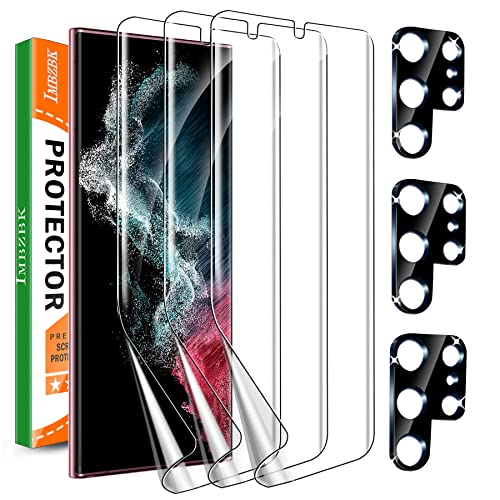 Imbzbk 3 Pezzi Pellicola Per Samsung Galaxy S22 Ultra Accessori 3 Pezzi Vetro Temperato Protezione Fotocamera