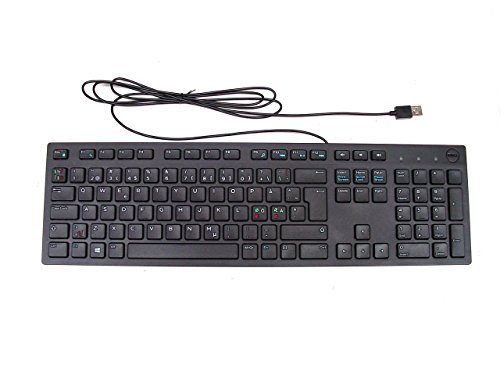 Dell Nrr4C - Tastiera Kb216 Qwerty Originale Con Porta Usb, Bella E Sottile, Adatta Per Danese, Svedese, Finlandese E Norvegese, Colore: Nero