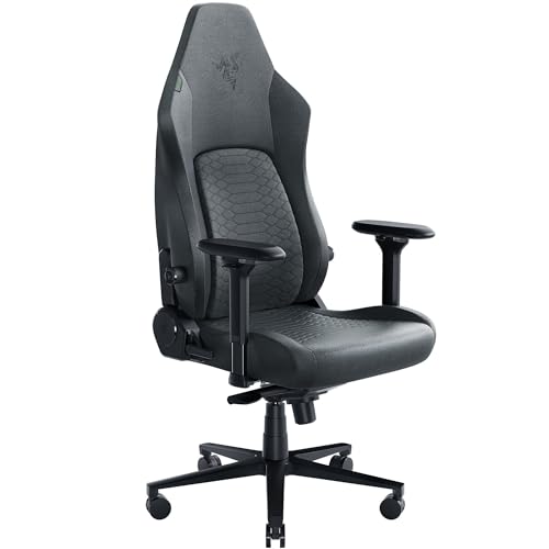 Razer Iskur V2 - Sedia Da Gioco Con Supporto Lombare Adattivo (Tessuto, Cuscini In Schiuma Ad Alta Densità, Braccioli 4D, Curva Lombare Completamente