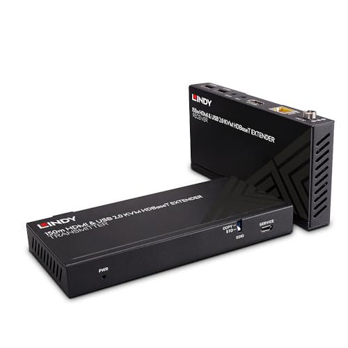 Lindy 150 M Cat.6 Hdbaset Kvm Extender, Hdmi 4K60, Usb 2.0 & Ir
