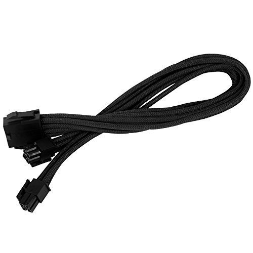 Silverstone Sst-Pp07-Eps8B - Cavo Estensione Sleevato Eps 8Pin A Eps/Atx 4+4Pin, 30Cm, Nero
