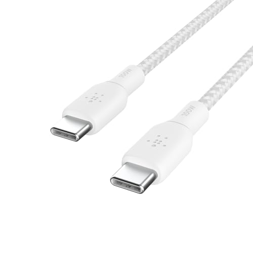 Belkin Cavo Da Usb Tipo C A Usb-C, Power Delivery Da 100W, Certificazione Usb-If, Cavo Usb 2.0 Con Esterno In Nylon A Doppia Intrecciatura Per Iphone