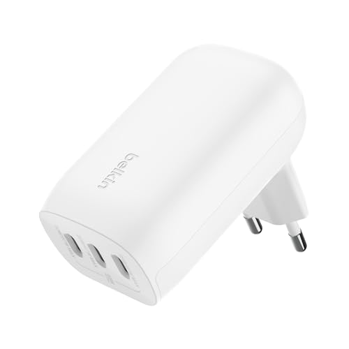 Belkin Boostcharge Caricabatteria Da Parete A 3 Porte Usb-C Con Pps Da 67 W, Caricabatteria Rapido Per Iphone 15, Macbook Pro, Airpods, Samsung Galaxy