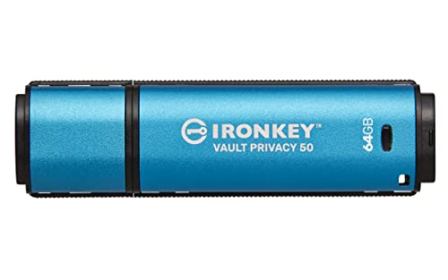 Kingston Ironkey Vault Privacy 50 Drive Usb Con Certificazione Fips 197 E Crittografia Xts-Aes A 256 Bit Per La Protezione Dei Dati - Ikvp50/64Gb