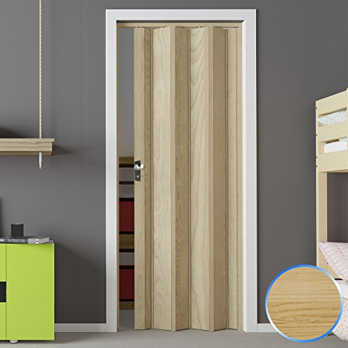 Porta A Soffietto Da Interno In Pvc Faggio 88,5X214 Cm Mod. Luciana