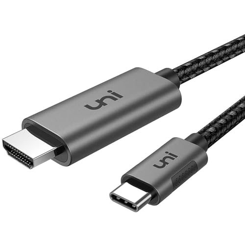 Uni® Cavo Da Usb C A Hdmi 1,8M(4K@60Hz), Cavo Intrecciato Da Usb Tipo C A Hdmi Thunderbolt 4/3 Compatibile Con Macbook Pro/Air, Serie Iphone 15, Ipad