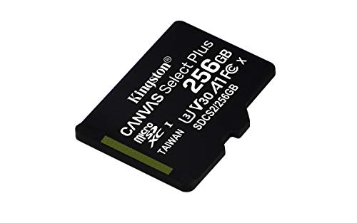 Kingston Canvas Select Plus Sdcs2/256Gbsp Scheda Microsd Classe 10, Senza Adattatore Sd, 256 Gb