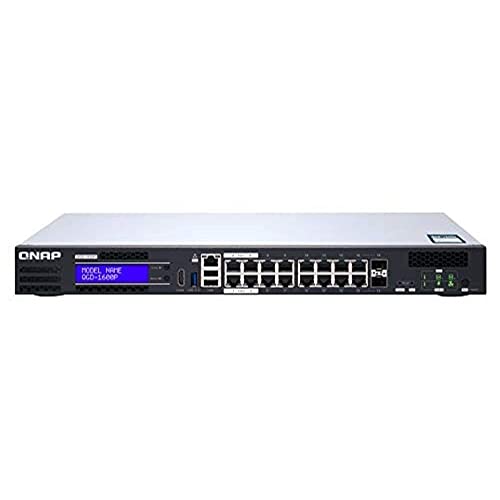 Switch Gestionable Smart Qnap Qgd-1600P-4G 16 Puertos Poe (14*Rj45 Gigabit + 2 Puertos Combinados Sfp/Rj45) Poe Total 370W 4Gb R