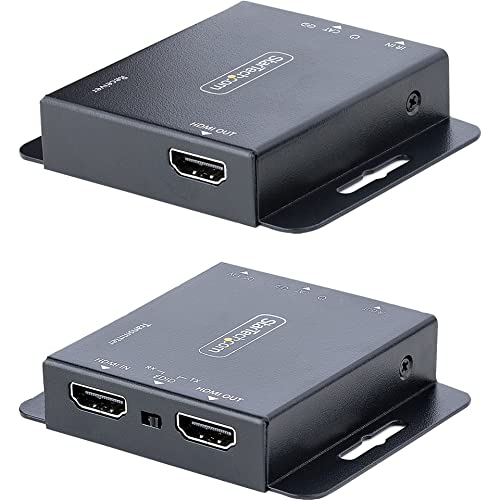 Startech.Com Hdmi Extender Via Ethernet 4K 30Hz/40M O 1080P/70M, Kit Extender Hdmi Via Cat6/Cat5 Estensione Hdmi Su Ip Con Poe, Kit Trasmattitore E Ri