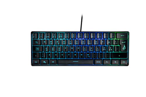 Surefire Kingpin X1 60% Gaming Tastiera Nordic, Gaming Multimedia Keyboard Piccola E Mobile, Tastiera Rgb Con Illuminazione, 25 Tasti Anti-Ghosting, L