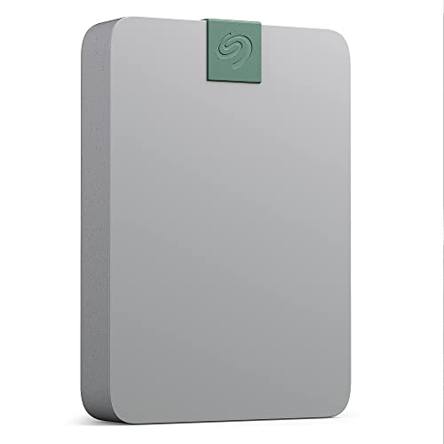 Seagate Ultra Touch Hdd, 4 Tb, Hdd Esterno - Pebble Grey, Materiale Riciclato Post-Consumo, Compatibilità Usb-C Con Pc, Mac E Chromebook, Dropbox E My