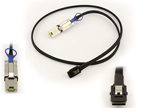 Kalea-Informatique Cavo Sas Minisas Da Sff-8088 A Sff-8087. Lunghezza 1M, Minisas Esterno A 26 Pin Sff8088, Minisas Interno A 36 Pin Sff8087.