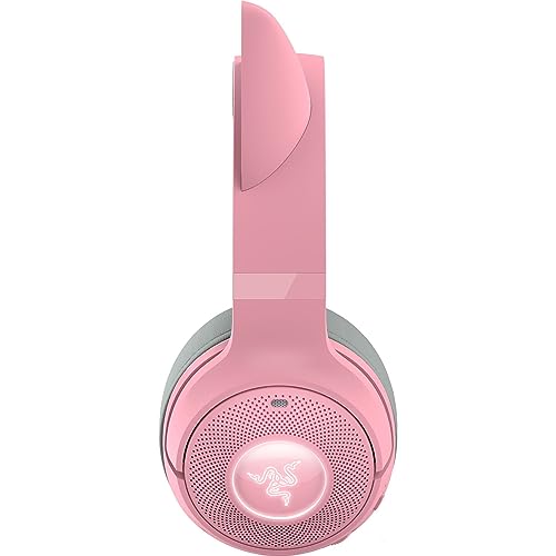 Razer Kraken Kitty V2 Bt - Cuffie Rgb Wireless Bluetooth Con Orecchie Da Gatto, Bluetooth 5.2, Driver Triforce Da 40 Mm, Struttura Leggera Da 325 G, Q