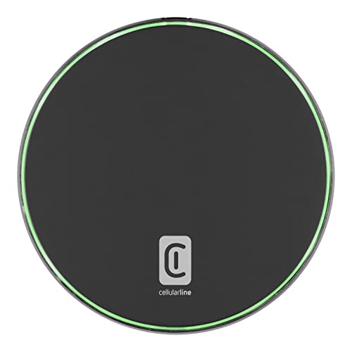Cellularline | Fast Pad | Base Di Ricarica Wireless Con Output Fino A 15W - Input Usb-C - Led Attivazione Carica - Nero