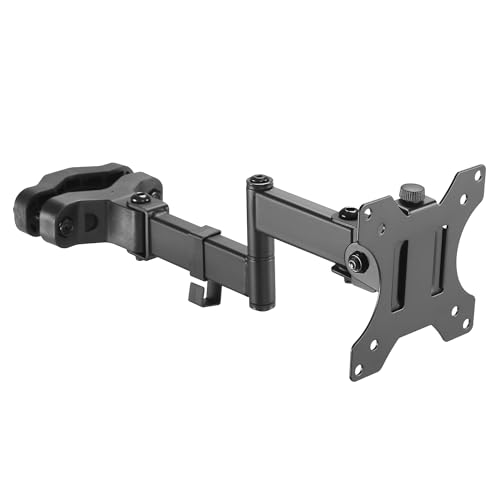 Maclean Mc-984 - Supporto Per Monitor Con Braccio A Doppio Snodo, Supporto Per Monitor Fino A 8 Kg, Diametro Palo/Tubo Da 28 A 60 Mm, Braccio Porta Mo